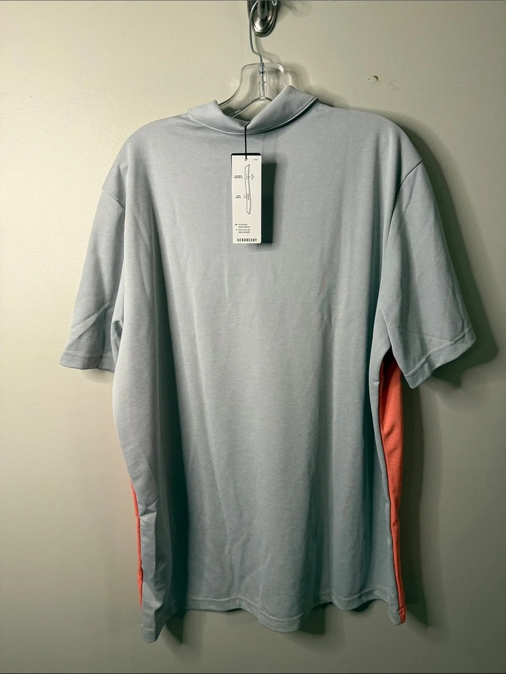 Adidas Heathered 3-Stripes Colorblock Golf Polo